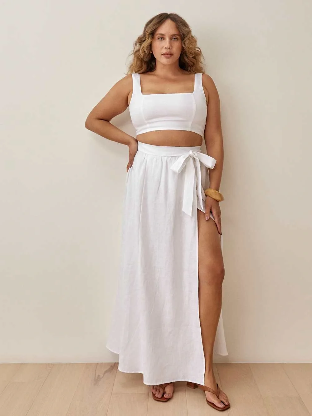 Reformation Palm Linen Two Piece Set